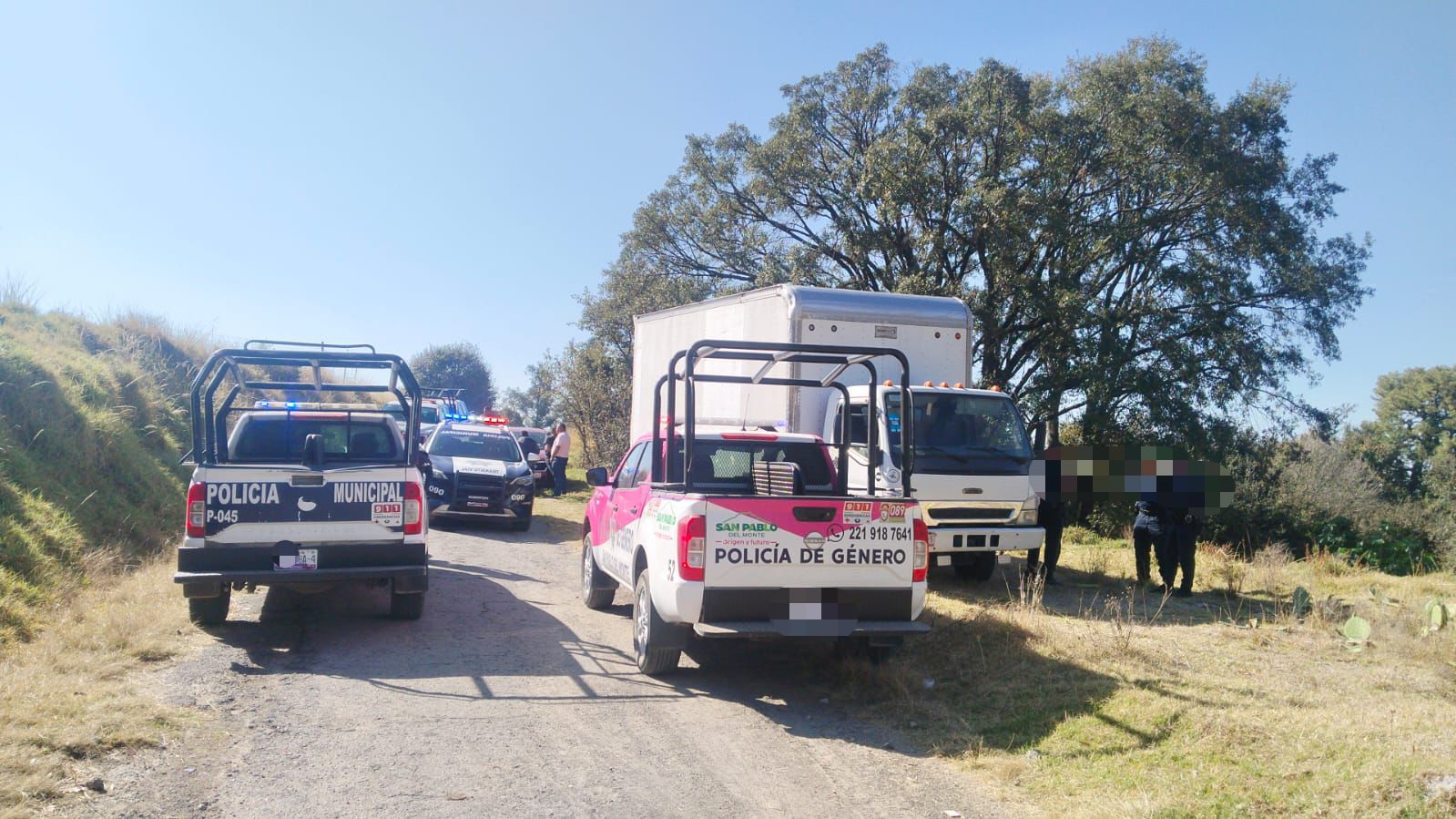 Localizan policías de San Pablo del Monte camión con reporte de robo